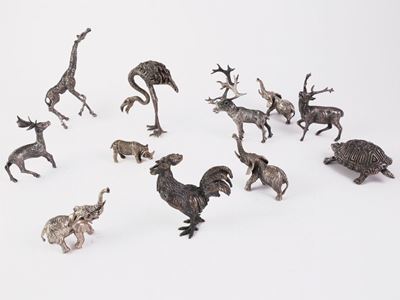 Miscelanea di Animali in Argento da Collezione