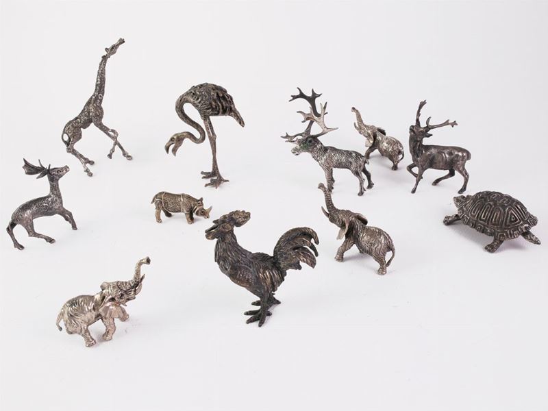 Miscelanea di Animali in Argento da Collezione