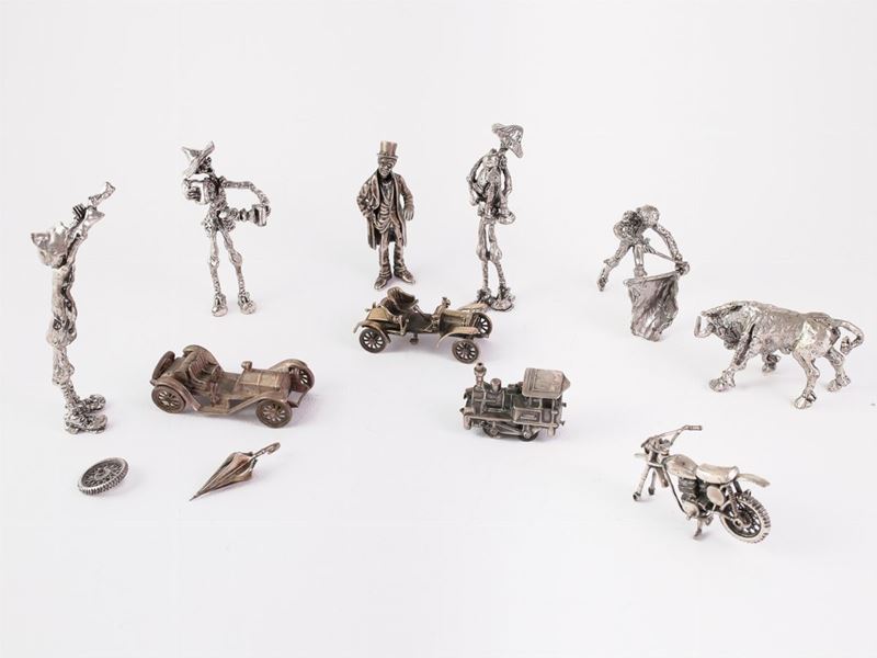 Miscelanea di Figure in Argento da Collezione