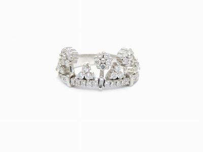 Anello in Oro Bianco con Diamanti