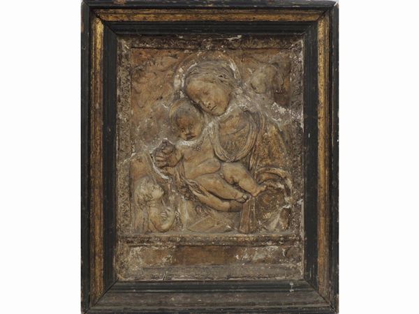 Bottega di Benedetto da Maiano - Madonna with Child and The Young Saint John the Baptist