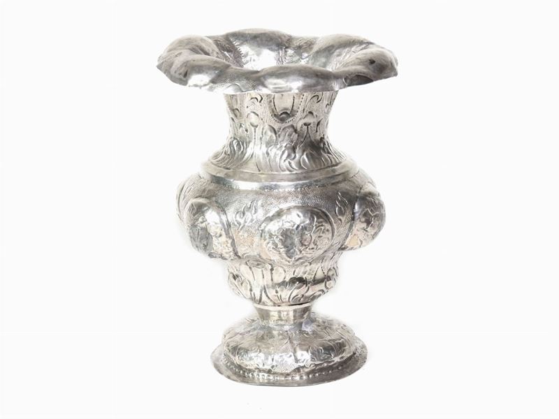 Vaso Portapamette in Lamina D'argento