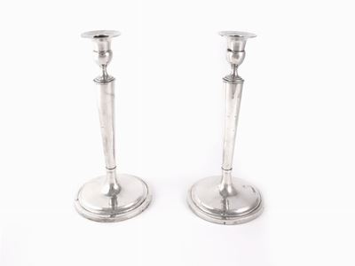 Coppia di Candelieri in Argento