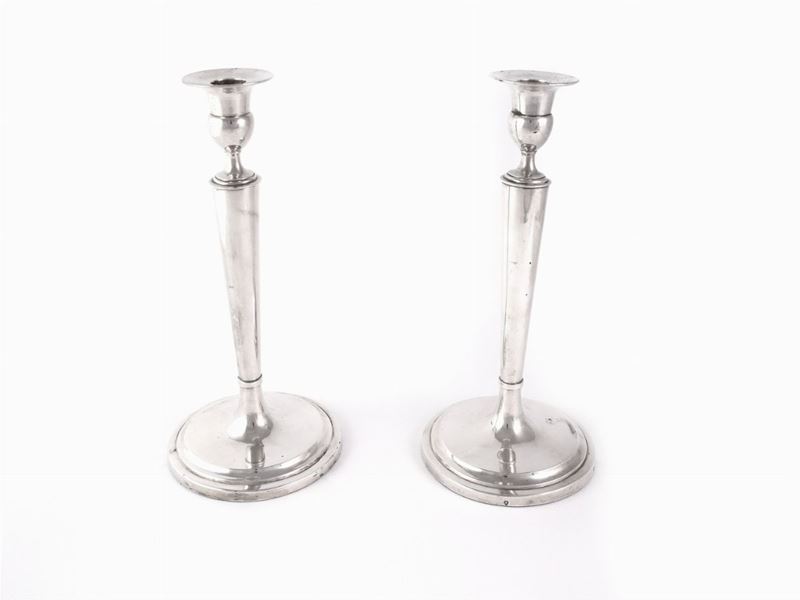 Coppia di Candelieri in Argento