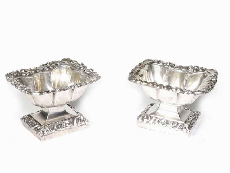 Coppia di Saliere in Argento