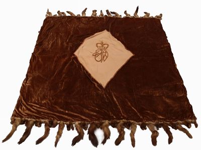 Coperta da Viaggio in Pelliccia di Donnola e Velluto