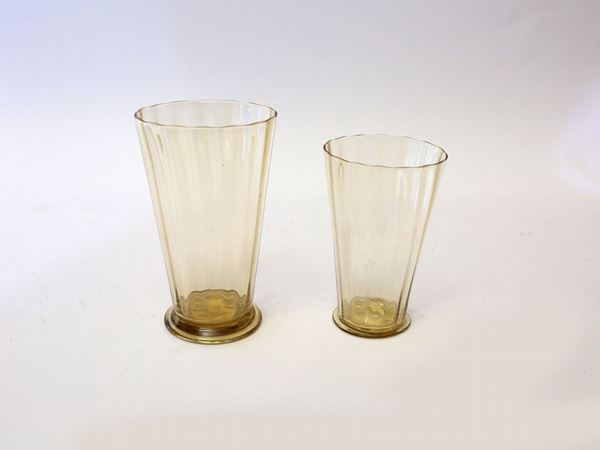 A Murano blown glass glasses service  (Twenties/Thirties)  - Auction A tribute to Dora of Rudinì Labouchère Ruspoli - II - Maison Bibelot - Casa d'Aste Firenze - Milano