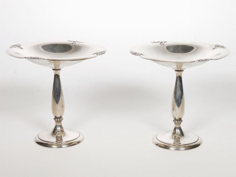 Coppia di Alzatine "alexandria" in Argento Sterling