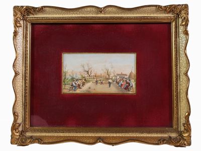 Paesaggio con Carrozza e il Gioco delle Bocce