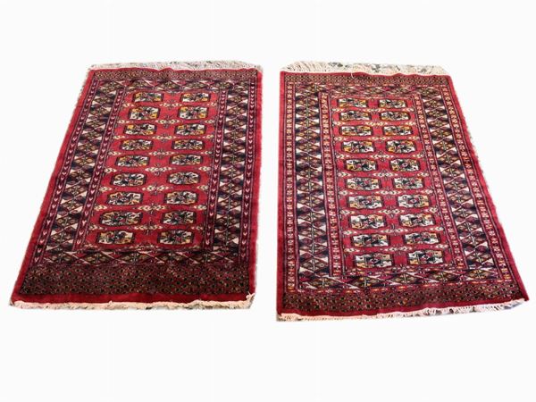 A pair of small Bukara carpets