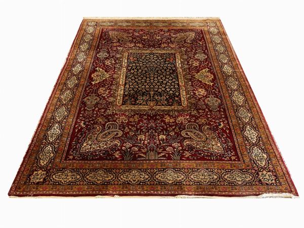 A mixed silk persian carpet