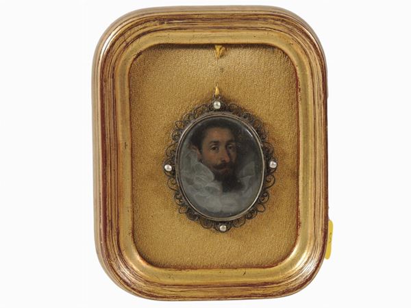 Scuola francese dell'inizio del XVII secolo - Portrait of a gentleman in a ruff collar
