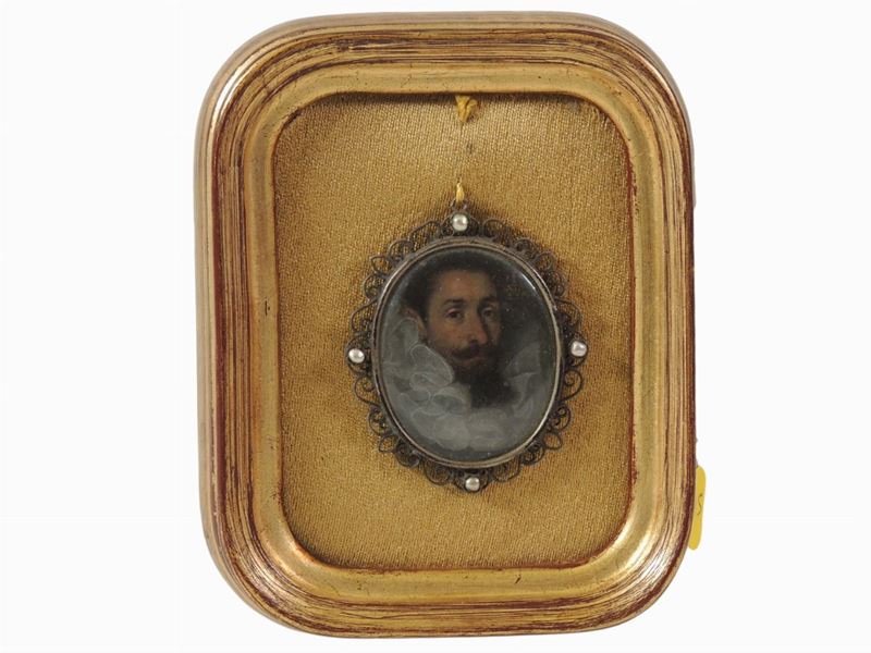 Scuola Francese Dell'inizio del XVII Secolo - Ritratto di Uomo con Gorgiera