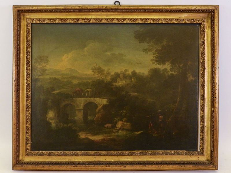 Scuola Lombarda - Paesaggio con Ponte