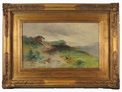 Paesaggio Montano con Capre 1873