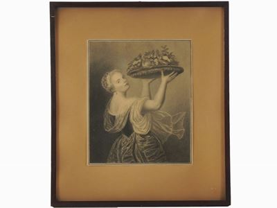 Donna con Vassoio di Frutta