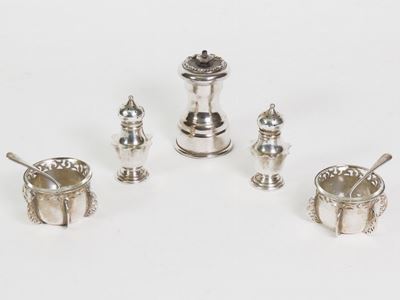 Due Coppie di Saliere in Argento