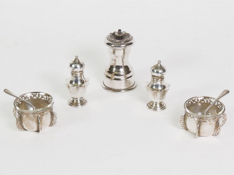 Due Coppie di Saliere in Argento