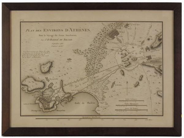 Jean Denis Barbi&#233; du Bocage - Geographic map of Athens