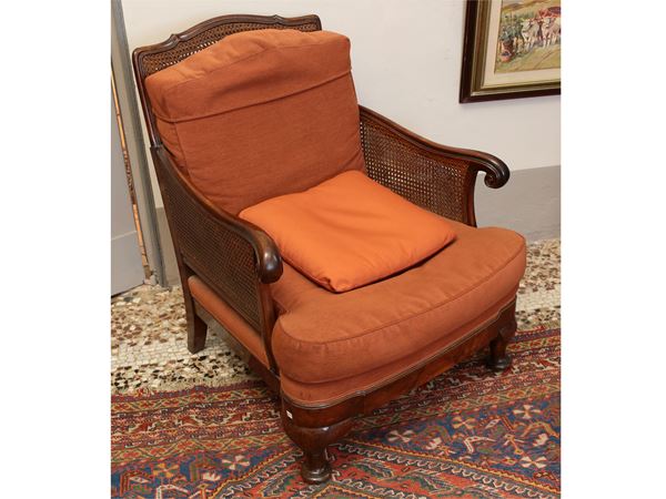Mahogany reading armchair  (England, early 20th century)  - Auction Furniture and paintings from florentine apartment - Maison Bibelot - Casa d'Aste Firenze - Milano