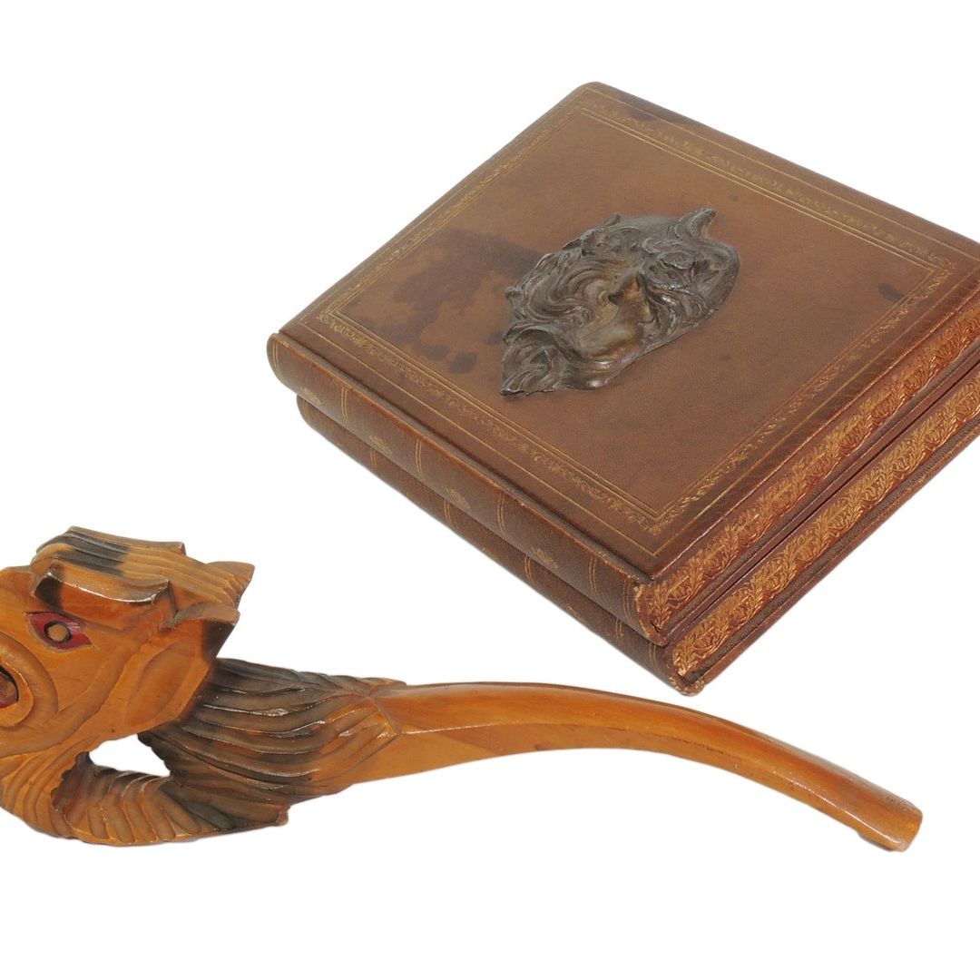 Scatola Portasigari in Legno Rivestito in Cuoio