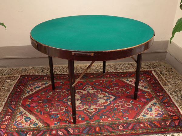 A soft wood folding game table  - Auction Furniture and paintings from a milanese apartment - Maison Bibelot - Casa d'Aste Firenze - Milano