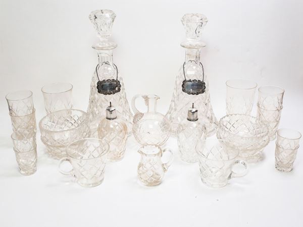 A crystal cocktail set