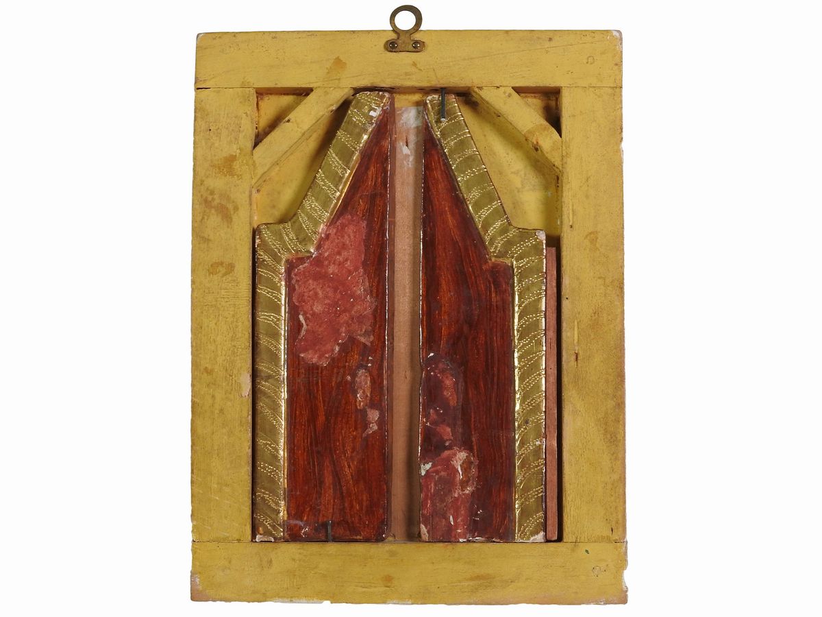 Cerchia di Mariotto di Nardo - Cristo Crocifisso con un Donatore Orante - Santi Antonio Abate e G...