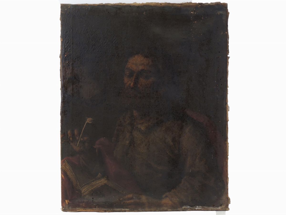 Scuola Romana del XVII Secolo - San Giovanni Evangelista e San Luca