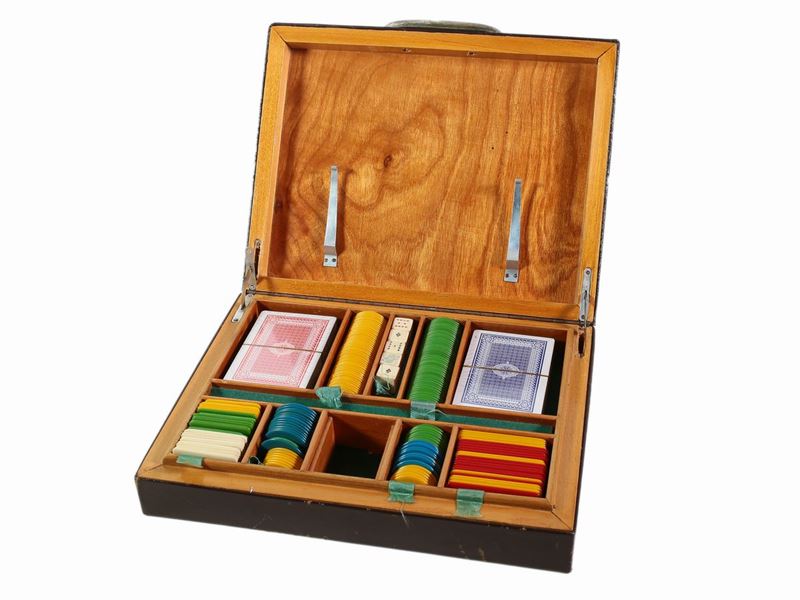 Scatola da Gioco Rivestita in Pelle