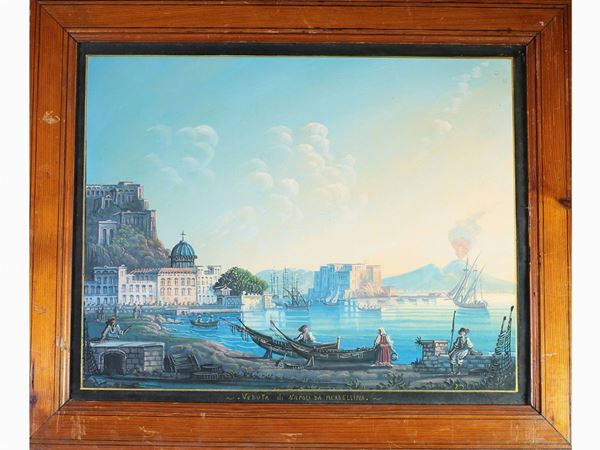 View of Naples  - Auction Furniture, silverware,  old master paintings and curiosity - Maison Bibelot - Casa d'Aste Firenze - Milano
