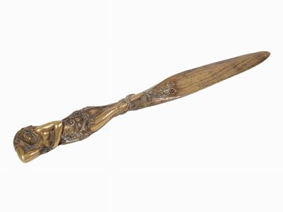 Tagliacarte Art Nouveau in Bronzo