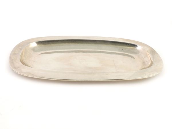 A Teghini Florence silver oval serving tray