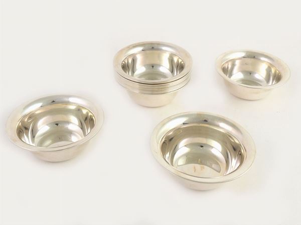 A seriess of twelvw silver bowls