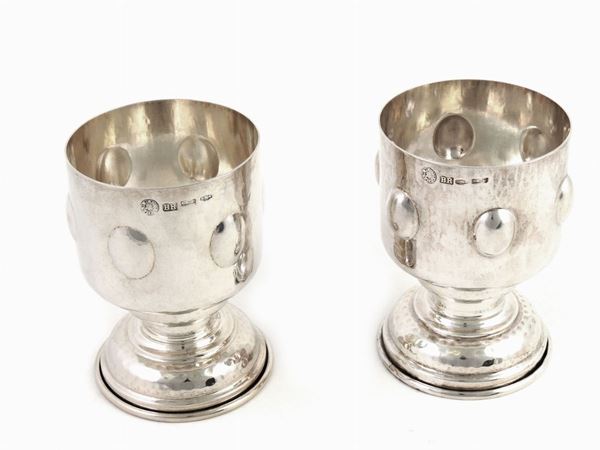 A pair of Brandimarte Florence silver goblets