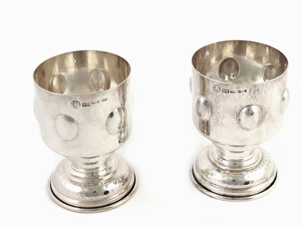 Coppia di calici in argento Brandimarte Firenze