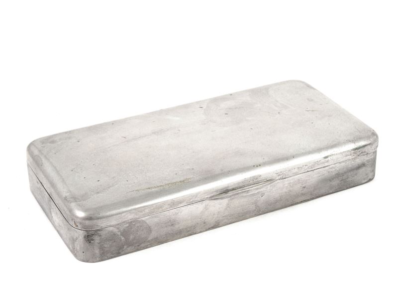 Scatola Portasigarette in Argento Liscio