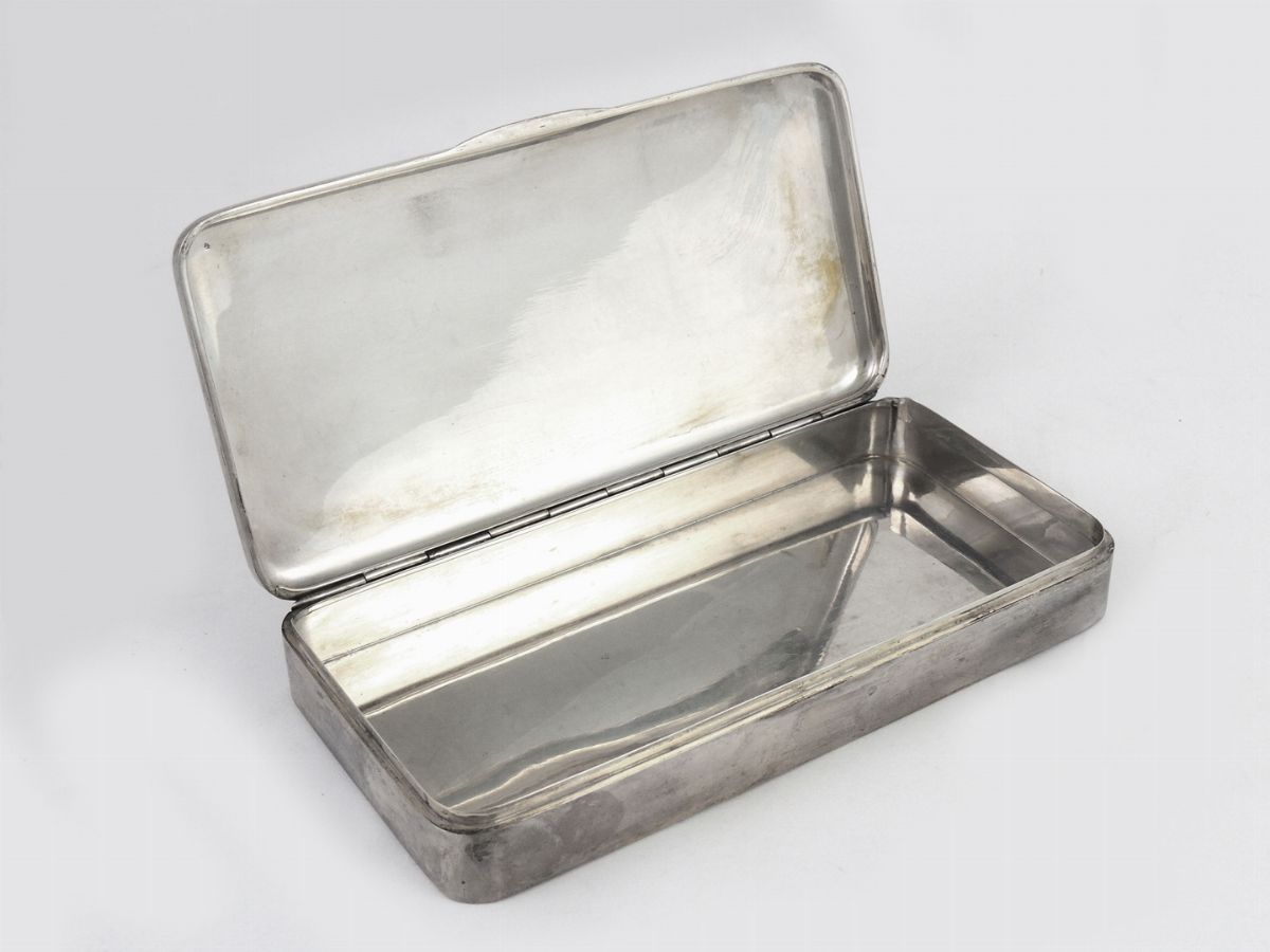 Scatola Portasigarette in Argento Liscio