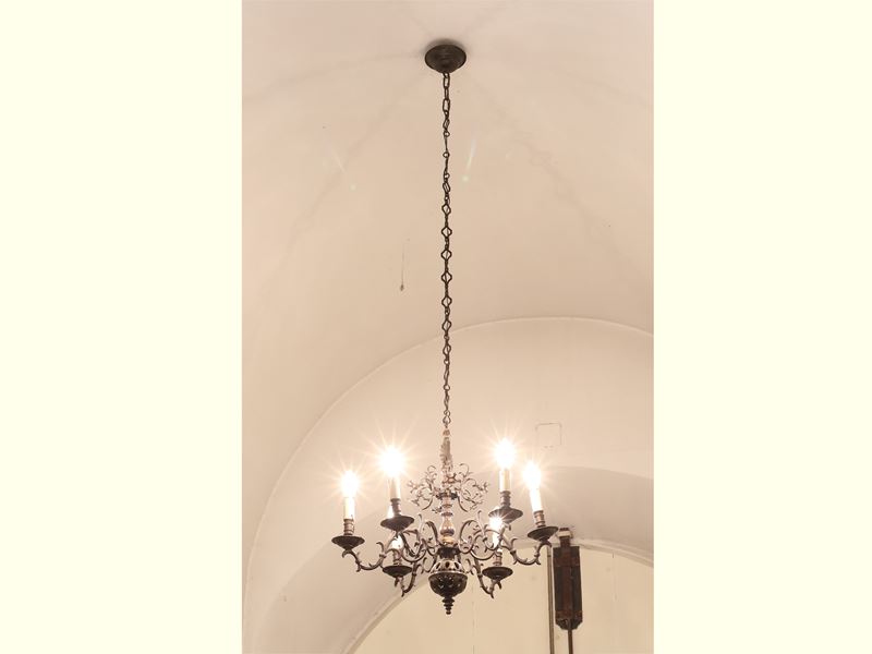 Piccolo Lampadario in Bronzo