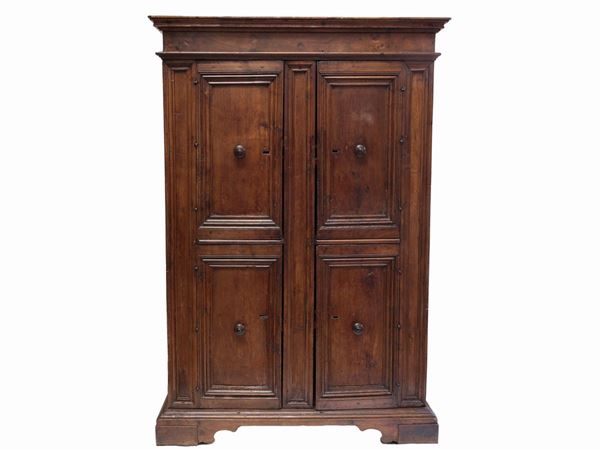 A walnut cabinet