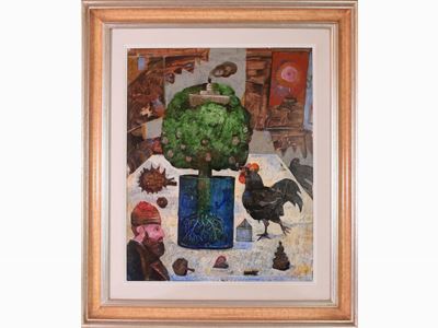 Composizione con Personaggio e Albero