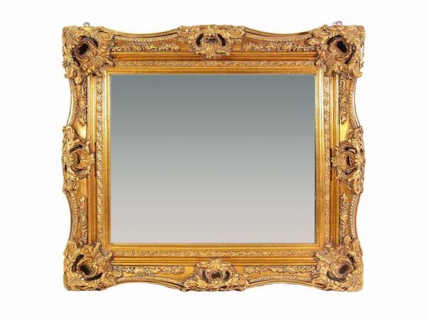 A pastiglia and giltwood mirror