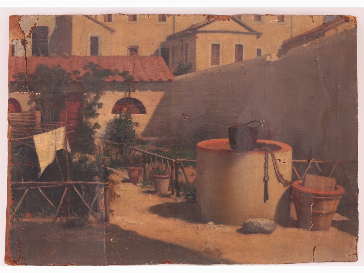 Scorcio di Paese e Scena Popolare