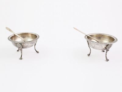 Coppia di Saliere in Argento