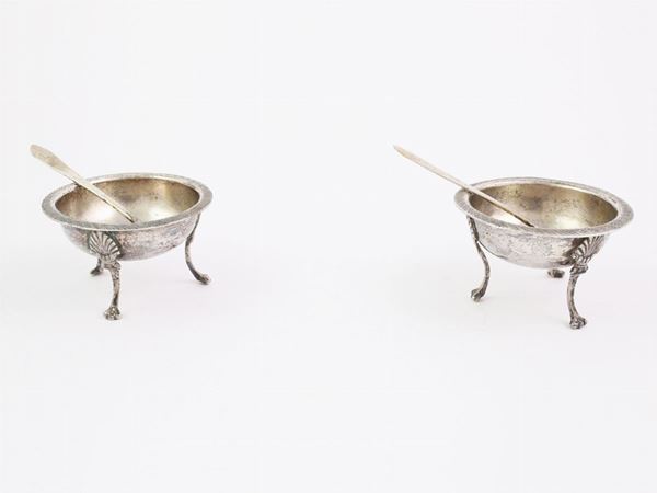 A pair of silver saltcellars  (Neaples, 19th century)  - Auction The Collector's House - Villa of the Azaleas in Florence - II - II - Maison Bibelot - Casa d'Aste Firenze - Milano