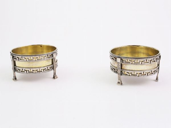 A pair of silver saltcellars  (Papal State, 19th century)  - Auction The Collector's House - Villa of the Azaleas in Florence - II - II - Maison Bibelot - Casa d'Aste Firenze - Milano