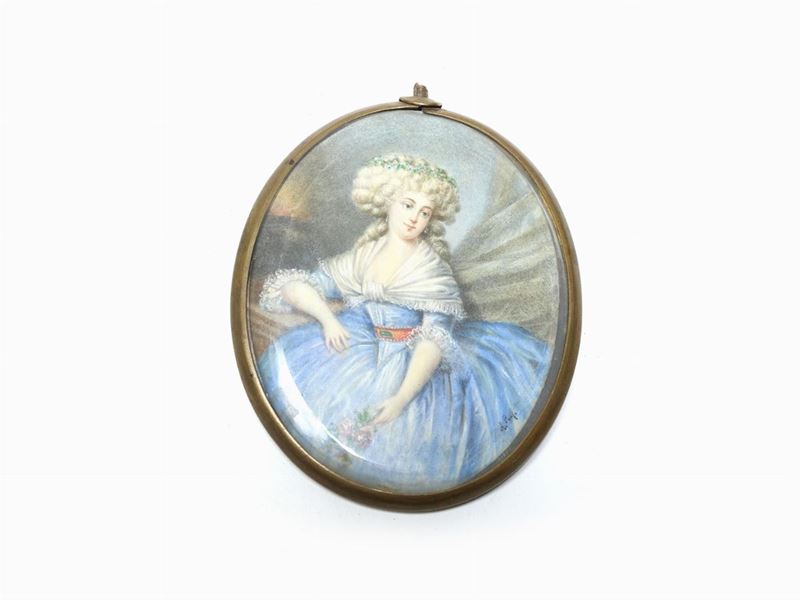Scuola Francese della Fine del XIX Secolo - Ritratto di Dama