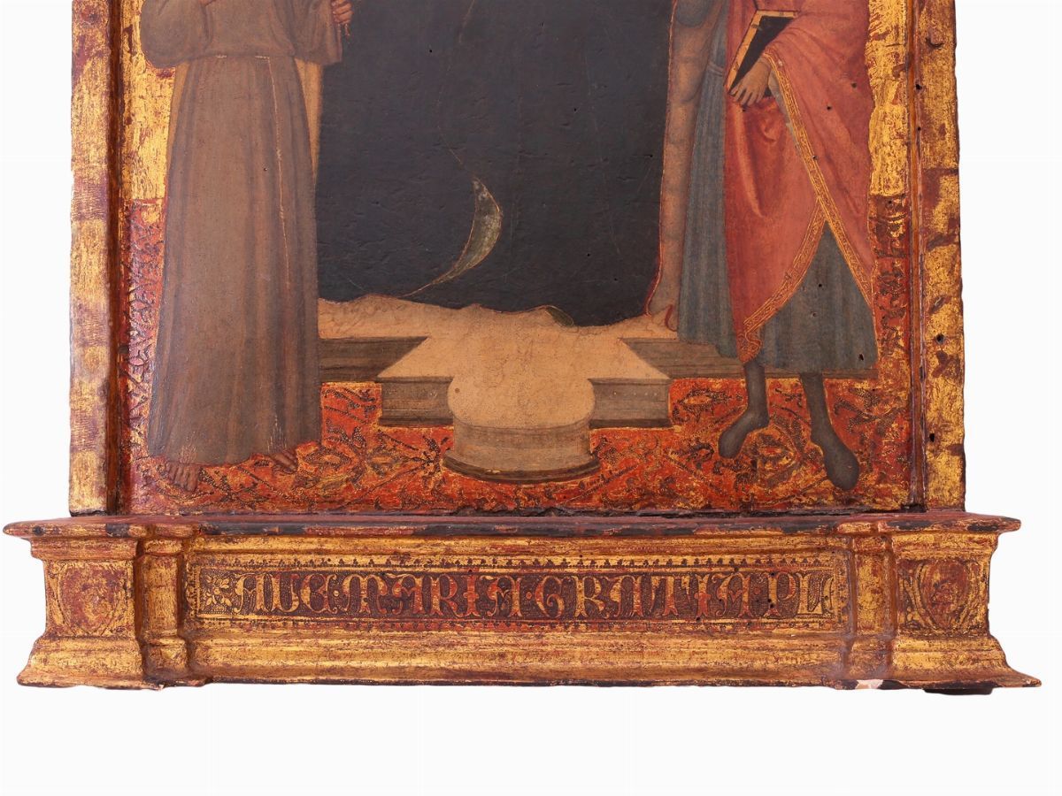 Bicci di Lorenzo - Madonna con Bambino con i Santi Francesco, Benedetto, Antonio Abate e Miniato