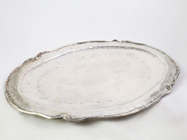 Graziella Laffi : A large silver service tray  ((1923-2009))  - Auction The Collector's House - Villa of the Azaleas in Florence - II - II - Maison Bibelot - Casa d'Aste Firenze - Milano