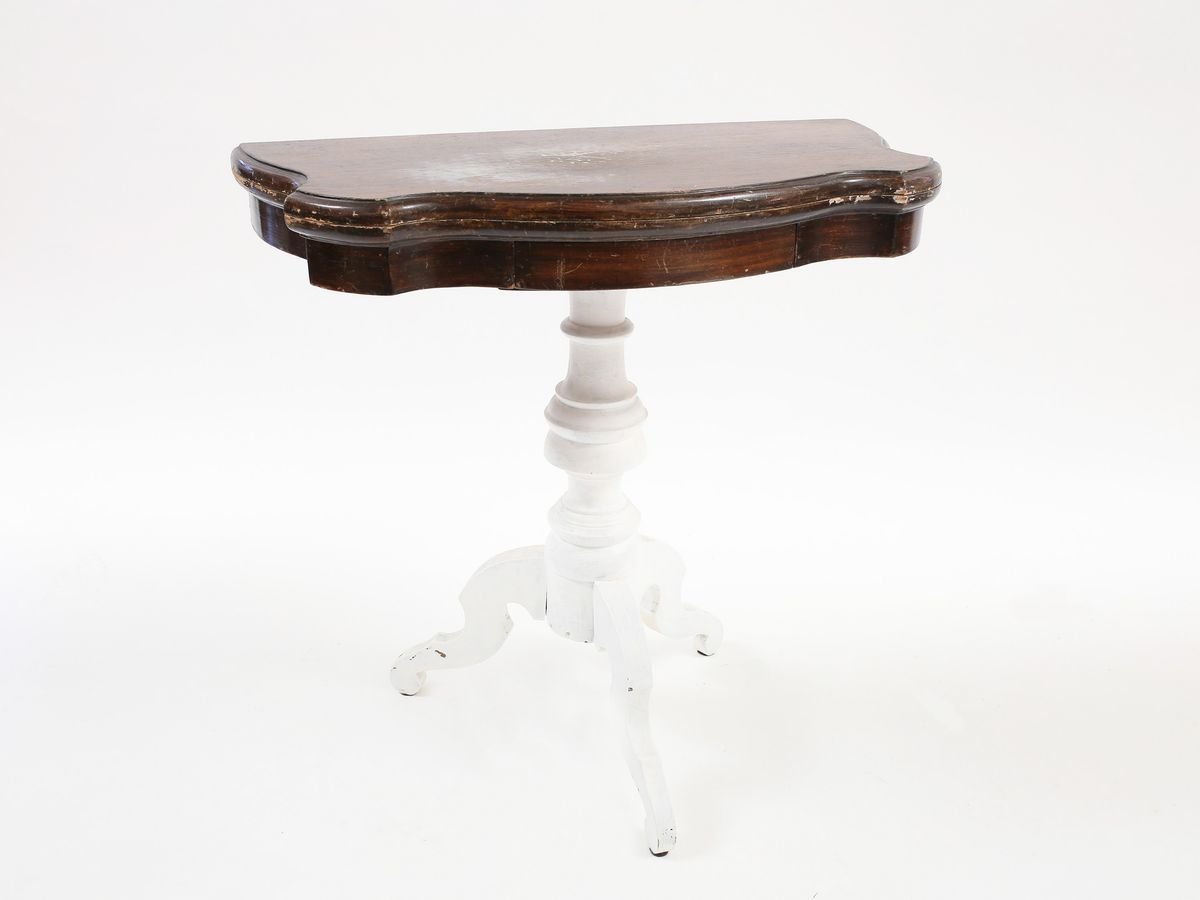 Tavolino da Gioco in Legno Dipinto